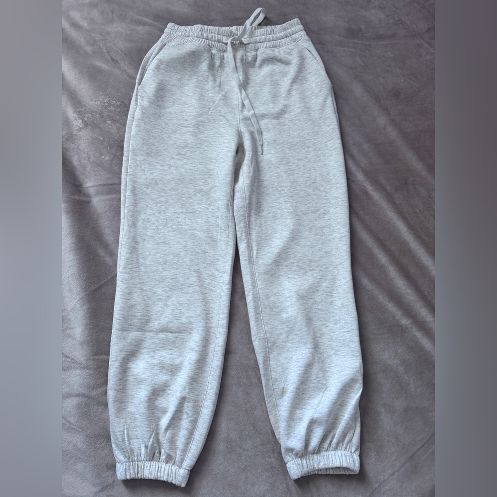 NWOT-Zenana Outfitters Heathered Cream Half-Zip Sweatshirt & Joggers Set-Small - Picture 5 of 7